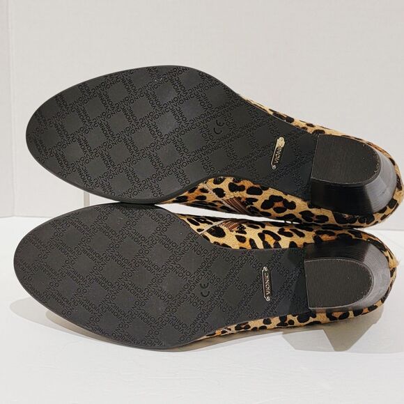 Vionic Georgia Ankle Boots Womens Size 8 Leopard Cheetah Print Calf Hair Studded - Picture 10 of 14